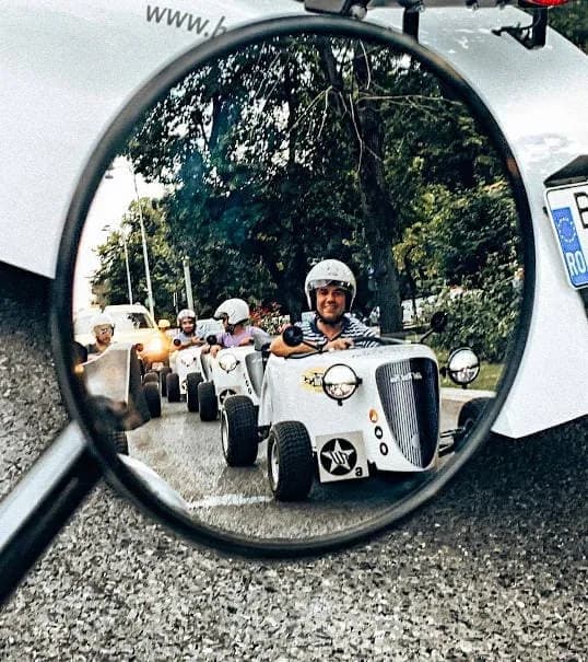 Hot rod road trip style route outside Bucharest