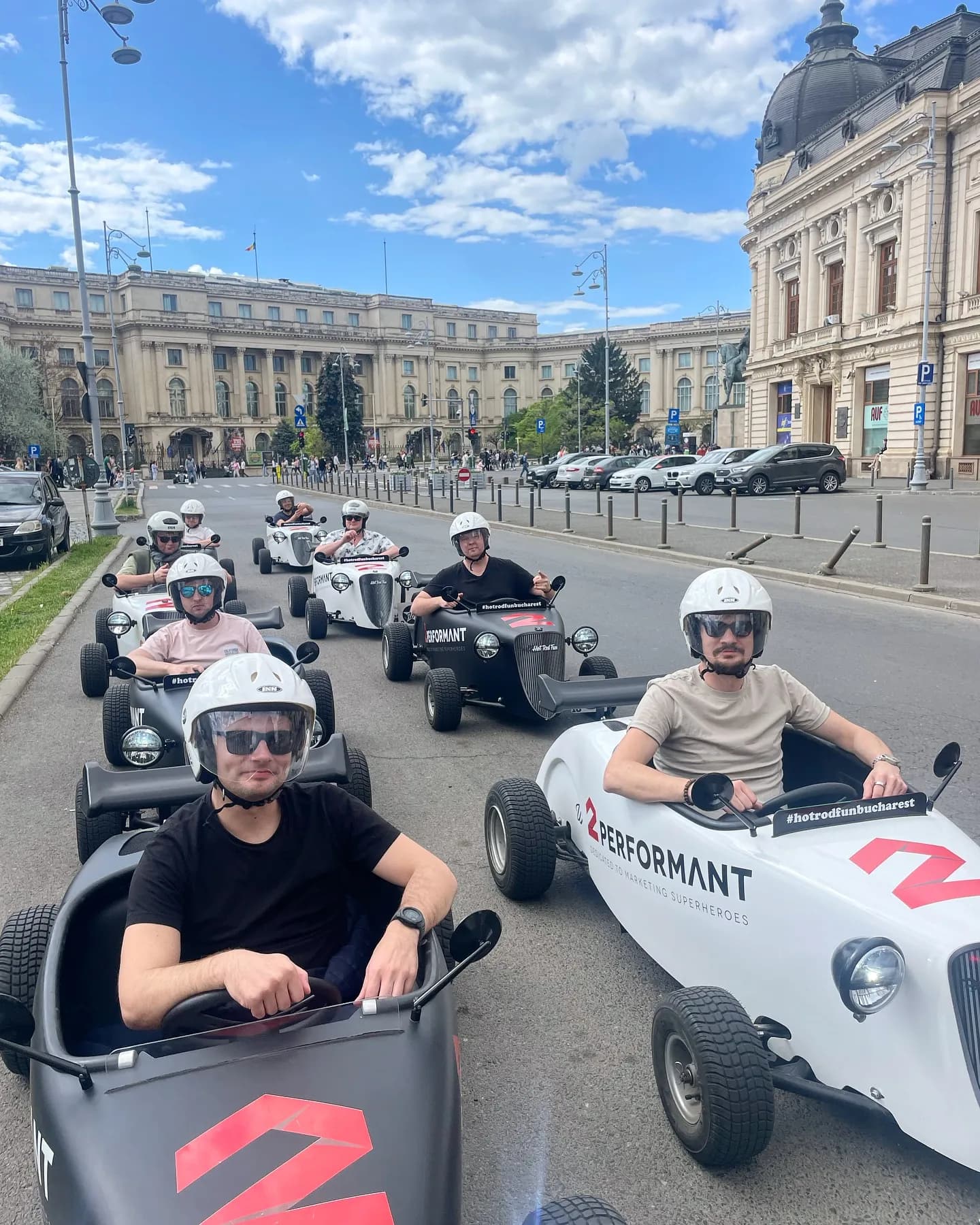 The HotRodFun convoy in Bucharest